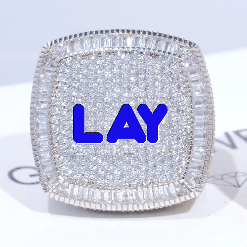 CUSTOM LETTER 3D ICED RING