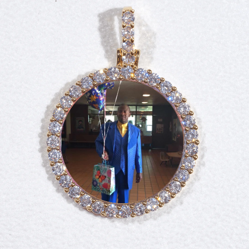 3D CIRCLE CUSTOM PICTURE PENDANT SMALL SIZE