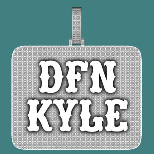 CUSTOM LETTER NECKLACE 3D BIG SQUARE