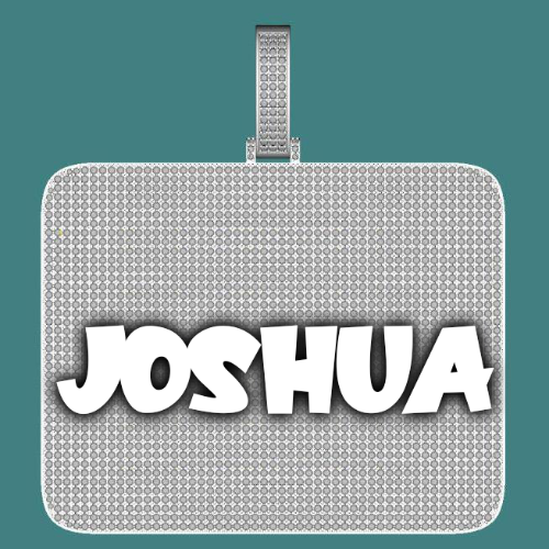 CUSTOM LETTER NECKLACE 3D BIG SQUARE