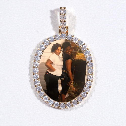 3D Oval Custom Picture Pendant