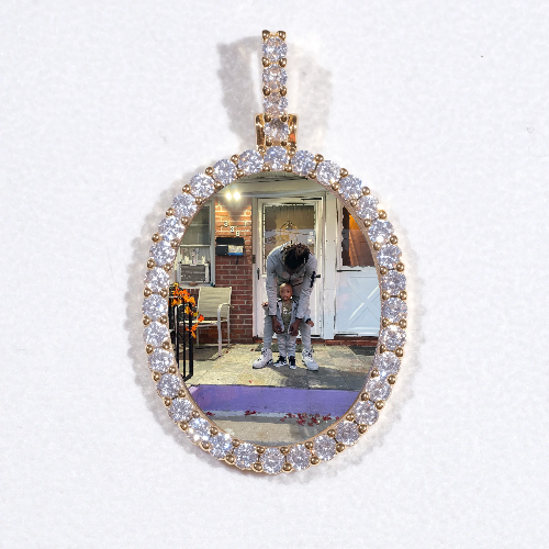 3D Oval Custom Picture Pendant
