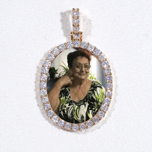 3D Oval Custom Picture Pendant