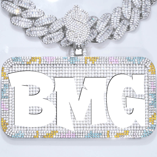 CUSTOM LETTER NECKLACE 3D COLORFUL SQUARE