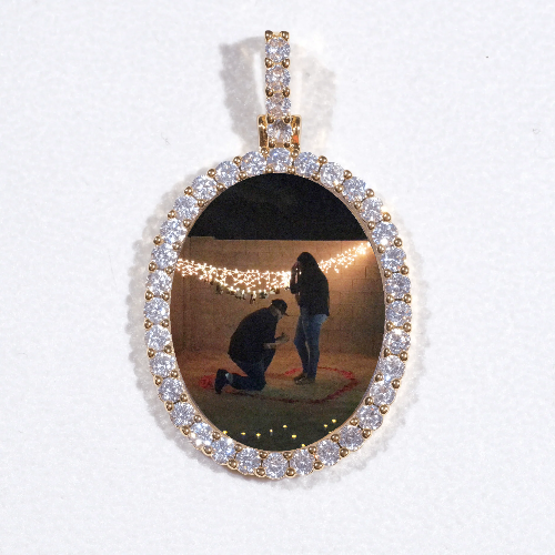 3D Oval Custom Picture Pendant