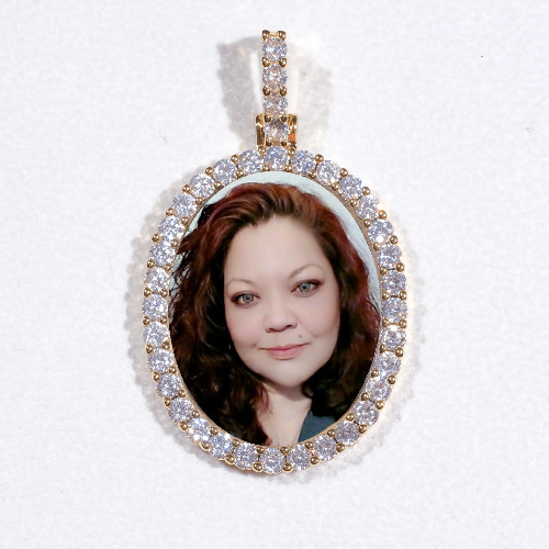 3D Oval Custom Picture Pendant
