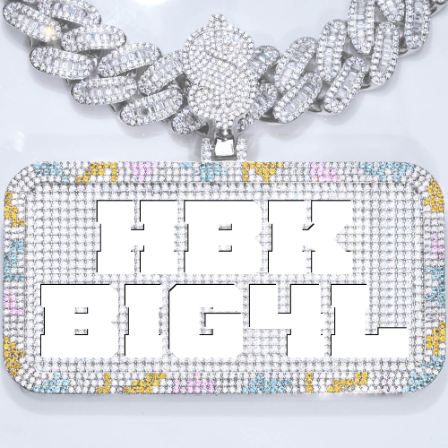 CUSTOM LETTER NECKLACE 3D COLORFUL SQUARE