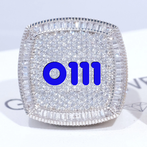 CUSTOM LETTER 3D ICED RING