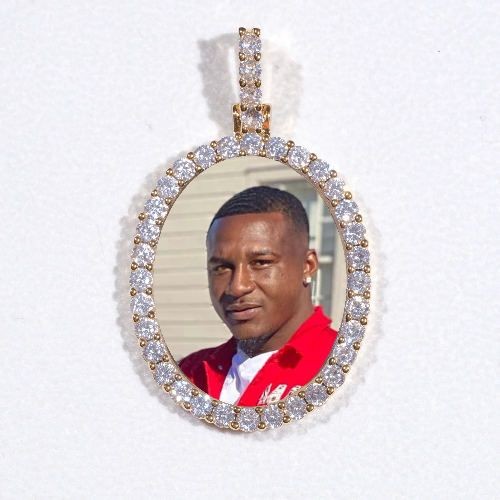 3D Oval Custom Picture Pendant