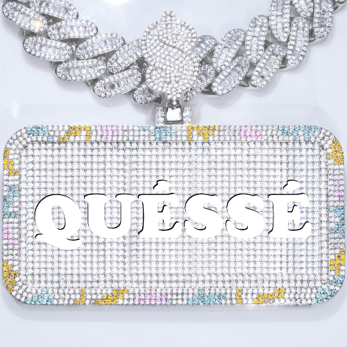 CUSTOM LETTER NECKLACE 3D COLORFUL SQUARE