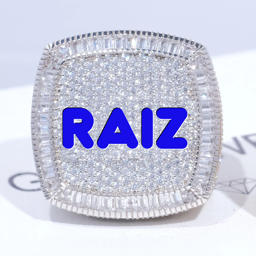 CUSTOM LETTER 3D ICED RING
