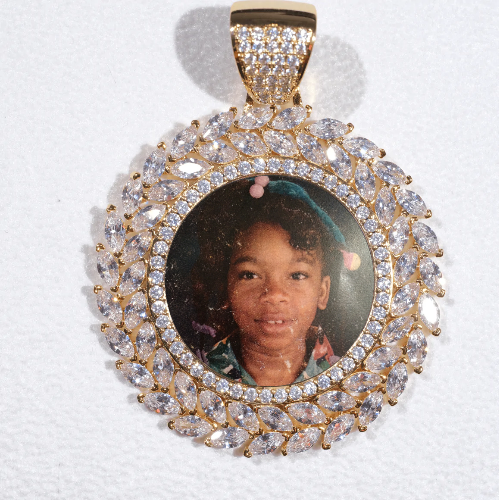 Large 3D Wheat Ear Custom Picture Pendant
