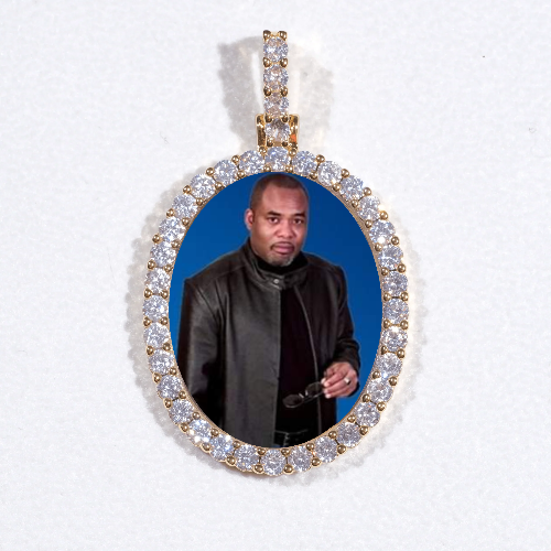 3D Oval Custom Picture Pendant