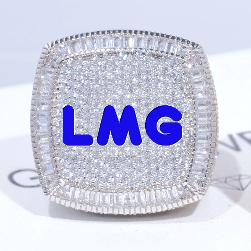 CUSTOM LETTER 3D ICED RING