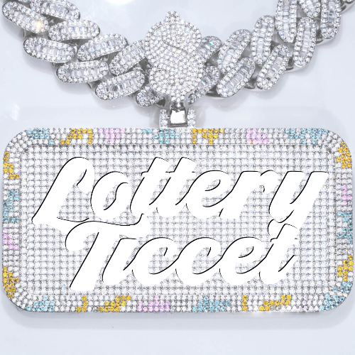 CUSTOM LETTER NECKLACE 3D COLORFUL SQUARE