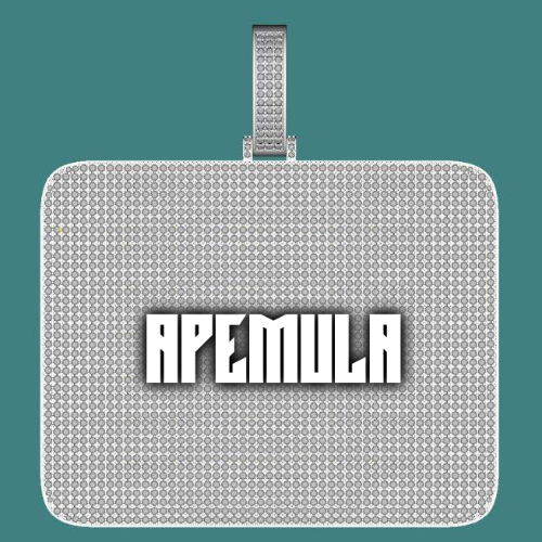 CUSTOM LETTER NECKLACE 3D BIG SQUARE
