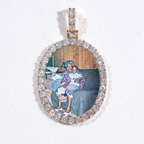 3D Oval Custom Picture Pendant