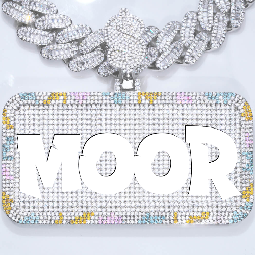 CUSTOM LETTER NECKLACE 3D COLORFUL SQUARE