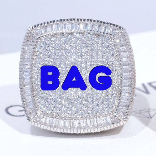 CUSTOM LETTER 3D ICED RING