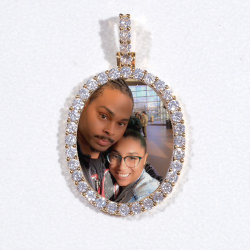 3D Oval Custom Picture Pendant