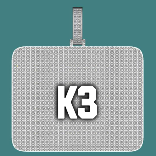 CUSTOM LETTER NECKLACE 3D BIG SQUARE