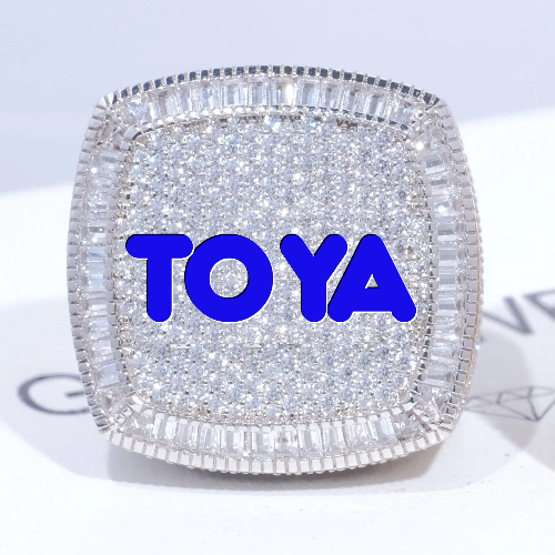 CUSTOM LETTER 3D ICED RING