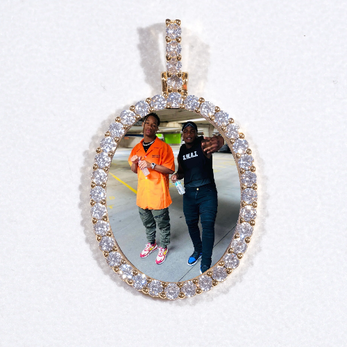 3D Oval Custom Picture Pendant