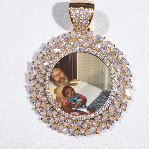 Large 3D Wheat Ear Custom Picture Pendant