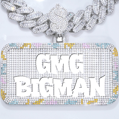 CUSTOM LETTER NECKLACE 3D COLORFUL SQUARE