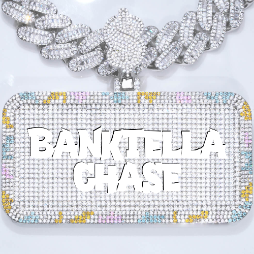 CUSTOM LETTER NECKLACE 3D COLORFUL SQUARE