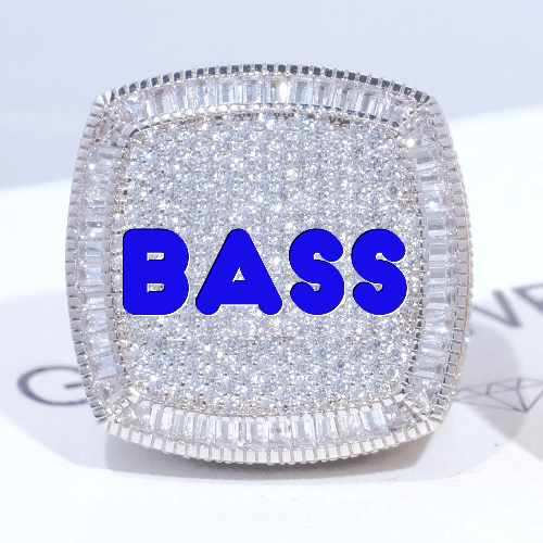 CUSTOM LETTER 3D ICED RING