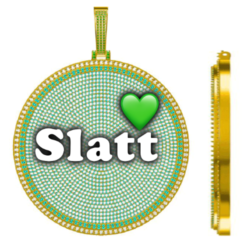 CUSTOM LETTER NECKLACE 3D BIG DISC