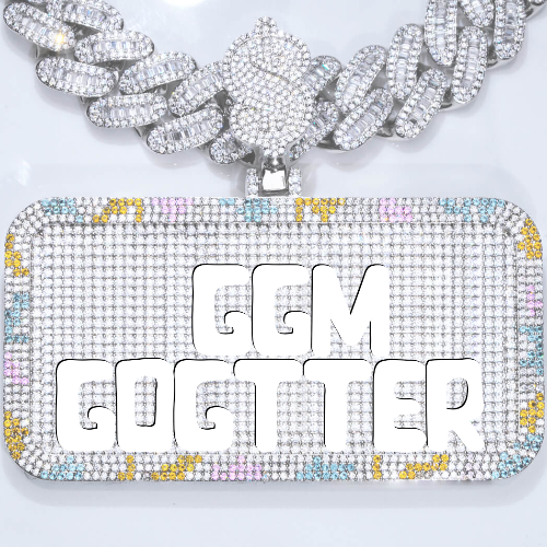 CUSTOM LETTER NECKLACE 3D COLORFUL SQUARE