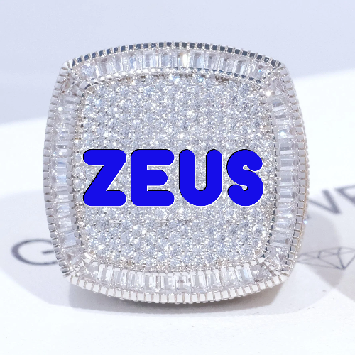 CUSTOM LETTER 3D ICED RING