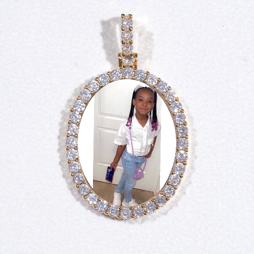3D Oval Custom Picture Pendant