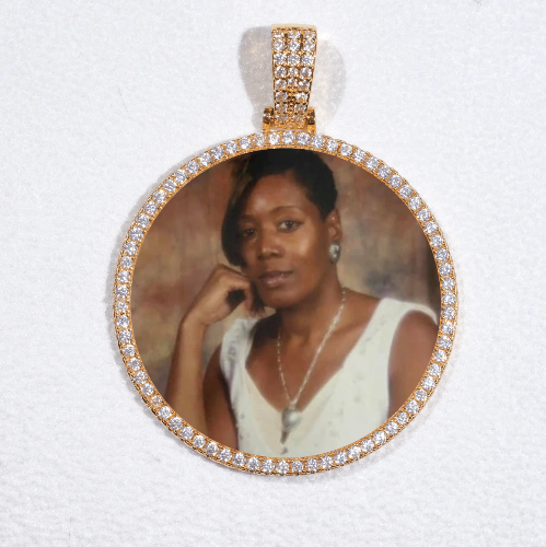 MEDIUM 3D CIRCLE CUSTOM PICTURE PENDANT