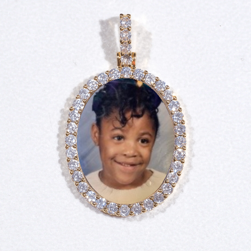 3D Oval Custom Picture Pendant