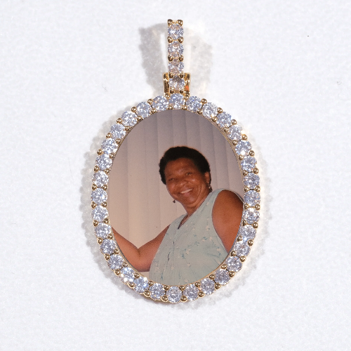 3D Oval Custom Picture Pendant