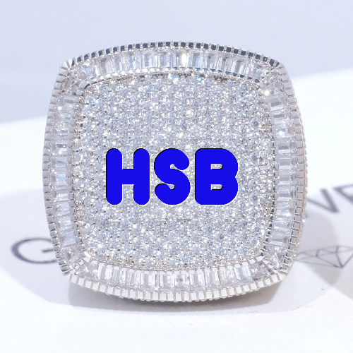 CUSTOM LETTER 3D ICED RING