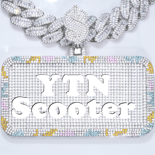 CUSTOM LETTER NECKLACE 3D COLORFUL SQUARE