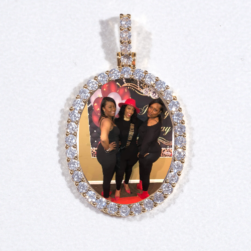 3D Oval Custom Picture Pendant