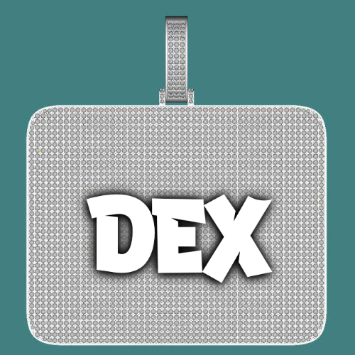 CUSTOM LETTER NECKLACE 3D BIG SQUARE
