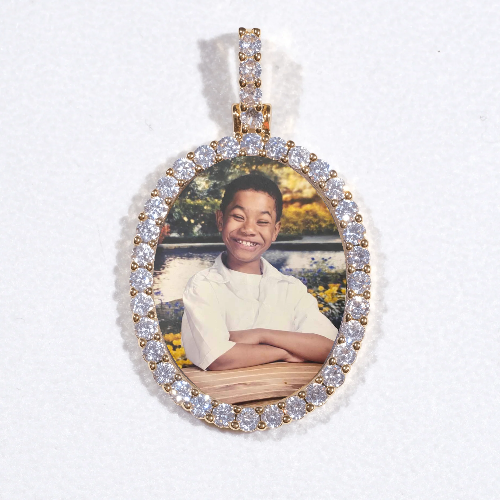 3D Oval Custom Picture Pendant