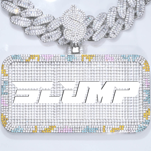 CUSTOM LETTER NECKLACE 3D COLORFUL SQUARE