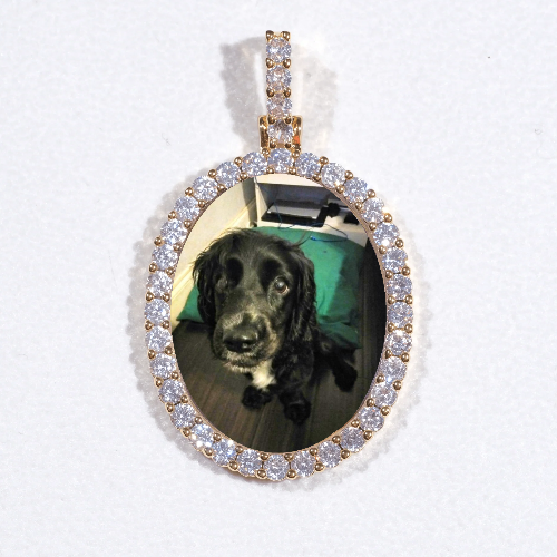 3D Oval Custom Picture Pendant