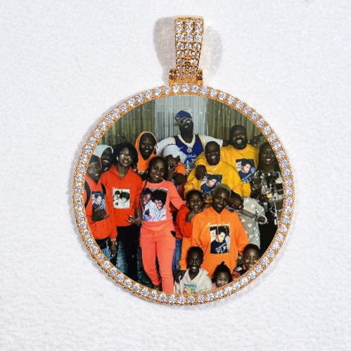 MEDIUM 3D CIRCLE CUSTOM PICTURE PENDANT