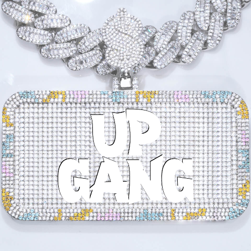 CUSTOM LETTER NECKLACE 3D COLORFUL SQUARE