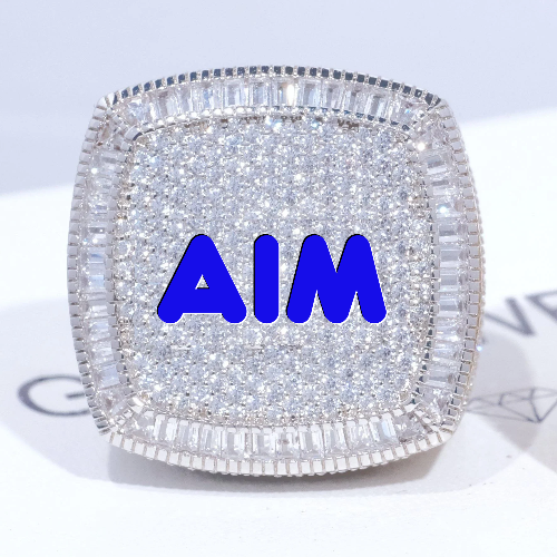 CUSTOM LETTER 3D ICED RING