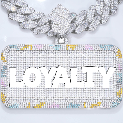 CUSTOM LETTER NECKLACE 3D COLORFUL SQUARE