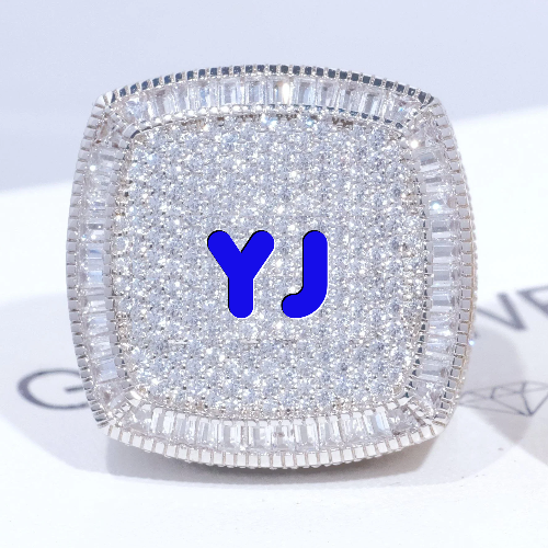 CUSTOM LETTER 3D ICED RING